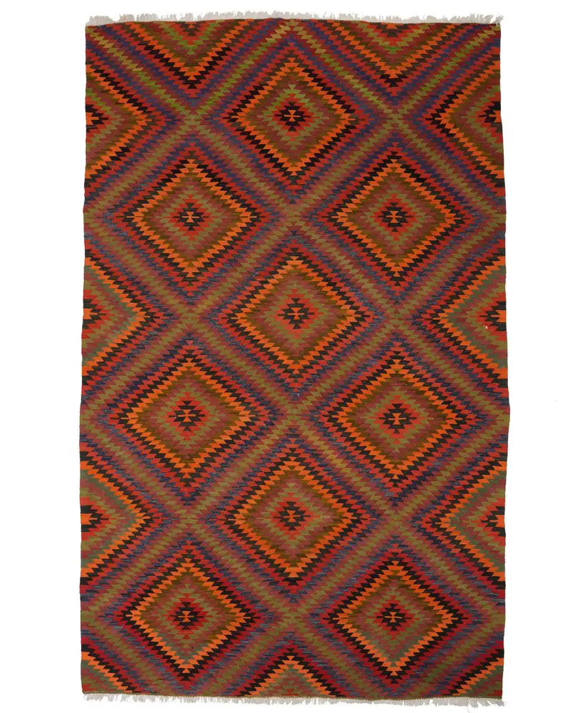 Canlı Turuncu Halı, 180x270 cm Şık Dekor