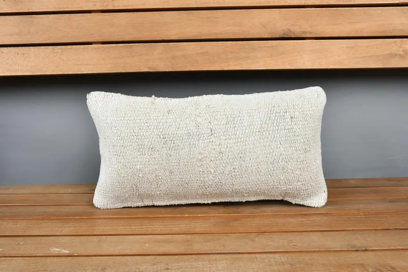 8x16 Beige Pillow, Designer Throw Cushion Case, Square Throw Pillow Sham, Ethnic Pillow Sham, Antique Pillows, Turkish Pillow, Cushion, Kilim Pillow - 6