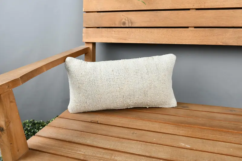 8x16 Beige Pillow, Designer Throw Cushion Case, Square Throw Pillow Sham, Ethnic Pillow Sham, Antique Pillows, Turkish Pillow, Cushion, Kilim Pillow - 1