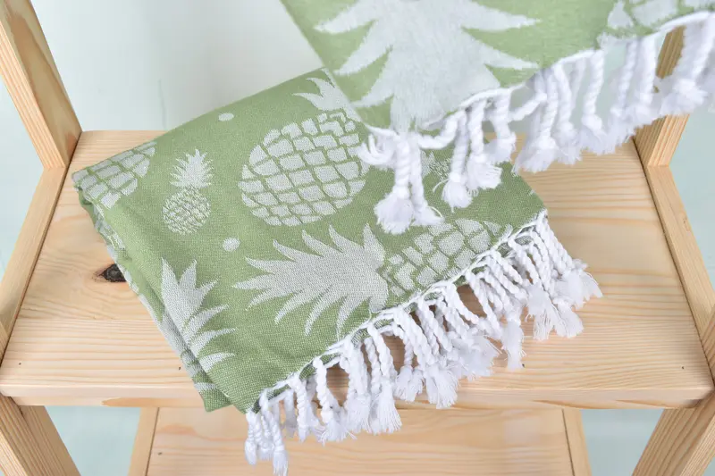 Personalized Towel, Absorbent Turkish towel, Monogram Turkish Bath Towel, Custom Gifts, 70x36 Cotton Pineapple Design Towel, Gym Towel, Wedding Gift - 6
