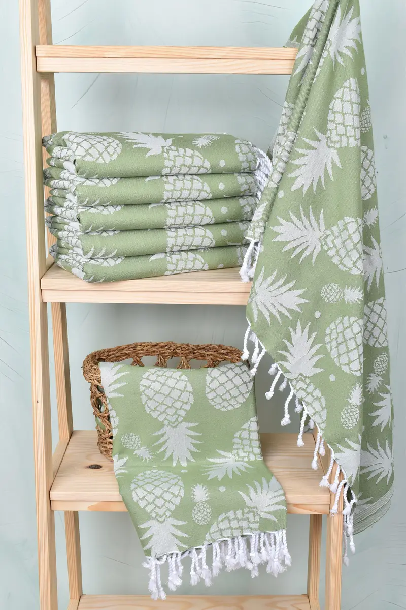 Personalized Towel, Absorbent Turkish towel, Monogram Turkish Bath Towel, Custom Gifts, 70x36 Cotton Pineapple Design Towel, Gym Towel, Wedding Gift - 4