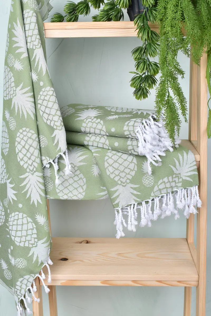 Personalized Towel, Absorbent Turkish towel, Monogram Turkish Bath Towel, Custom Gifts, 70x36 Cotton Pineapple Design Towel, Gym Towel, Wedding Gift - 7