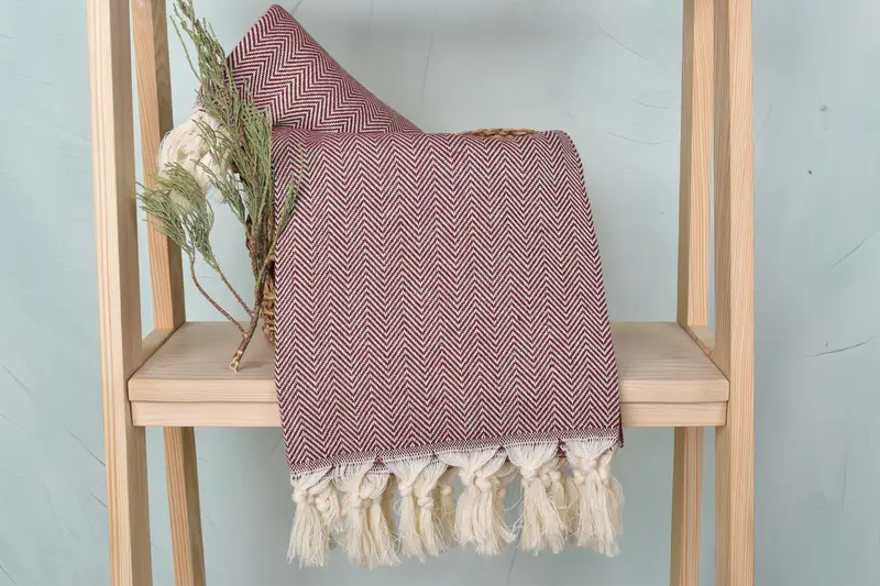 Personalised Gift, Turkish fouta towel for outdoor use, Turkish Towel Beach, 70x40 Cotton Herringbone Towel, Travel towel, Guest Towel, Custom Towel - 4