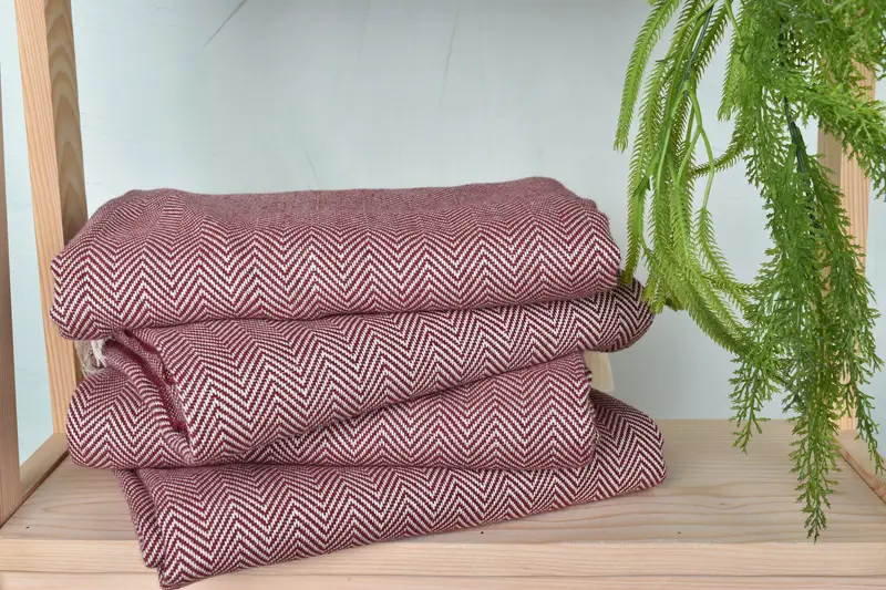 Personalised Gift, Turkish fouta towel for outdoor use, Turkish Towel Beach, 70x40 Cotton Herringbone Towel, Travel towel, Guest Towel, Custom Towel - 7