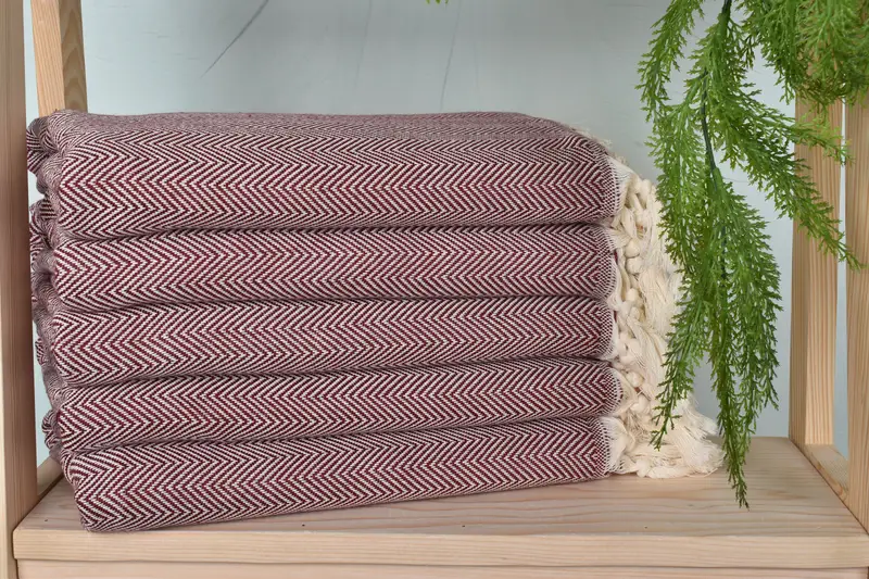 Personalised Gift, Turkish fouta towel for outdoor use, Turkish Towel Beach, 70x40 Cotton Herringbone Towel, Travel towel, Guest Towel, Custom Towel - 2