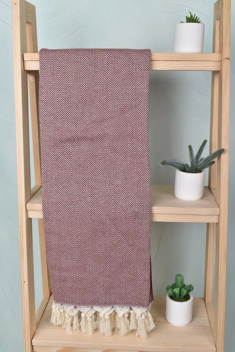 Personalised Gift, Turkish fouta towel for outdoor use, Turkish Towel Beach, 70x40 Cotton Herringbone Towel, Travel towel, Guest Towel, Custom Towel - 8