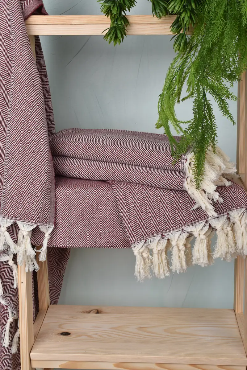 Personalised Gift, Turkish fouta towel for outdoor use, Turkish Towel Beach, 70x40 Cotton Herringbone Towel, Travel towel, Guest Towel, Custom Towel - 6