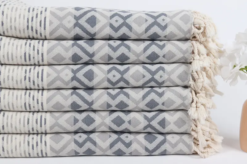 Bridal Shower Favor, Lightweight Turkish towel, 70x40 Cotton Diamond Towel, Towel With Name, Large Turkish Towel, Bachelorette Gifts, Pool Towels - 3
