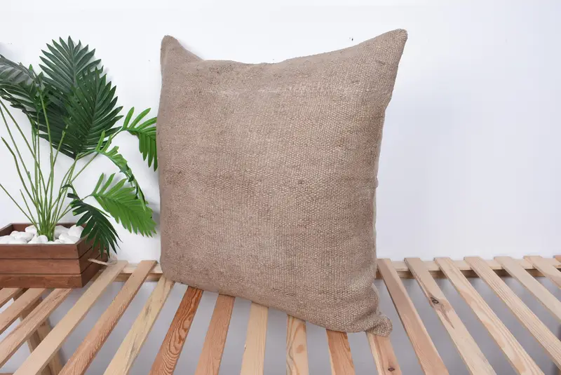 28x28 Brown Pillow, Pillow for Sofa, Kilim Pillow Cover, Vintage Pillow Cover, Garden Cushion, Pillow Case, Boho Pillow Sham Cover - 5