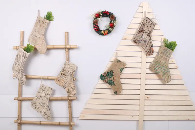 Weihnachtsornamentmuster, 22 Zoll breiter hängender Weihnachtsstrumpf