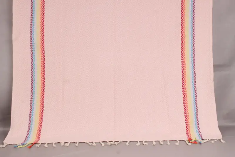 Travel Towel Pink Cotton, 40x71 Inches, Organic Cotton, Wedding Gift