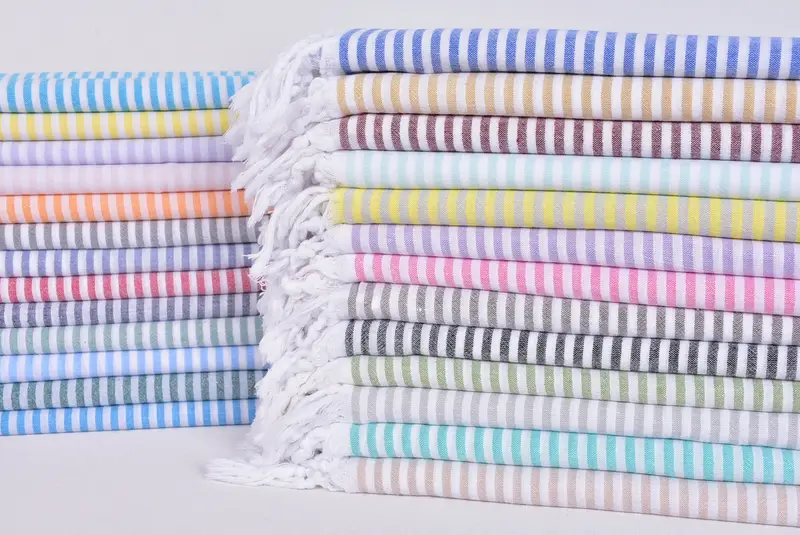 Wedding Gifts Towel, Spa Towel, Gift Boxes Towel, Bachelorette Party Gift, Large Turkish Towel, 68x36 Cotton Striped Towel, Turkish Bath Towel Set - 2