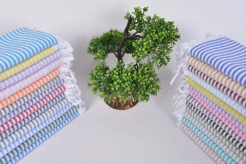 Wedding Gifts Towel, Spa Towel, Gift Boxes Towel, Bachelorette Party Gift, Large Turkish Towel, 68x36 Cotton Striped Towel, Turkish Bath Towel Set - 5