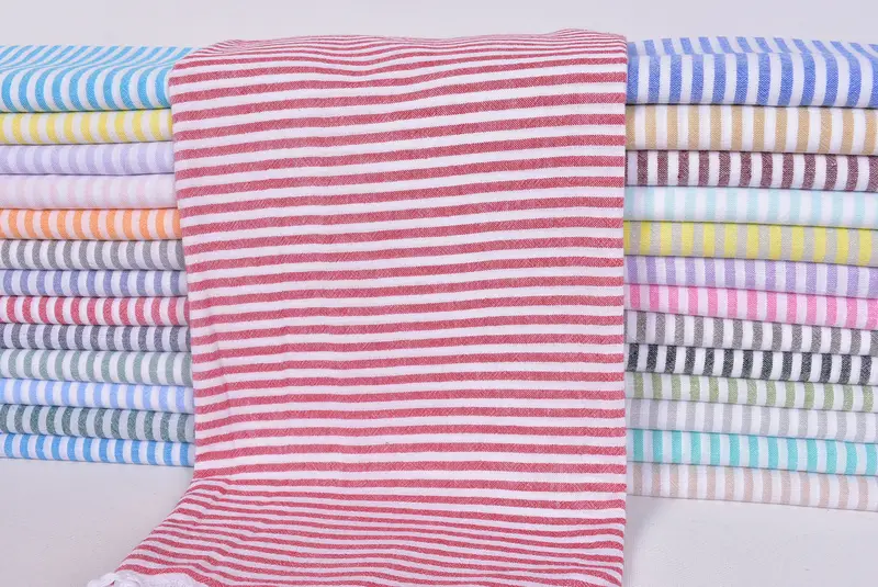 Wedding Gifts Towel, Spa Towel, Gift Boxes Towel, Bachelorette Party Gift, Large Turkish Towel, 68x36 Cotton Striped Towel, Turkish Bath Towel Set - 4
