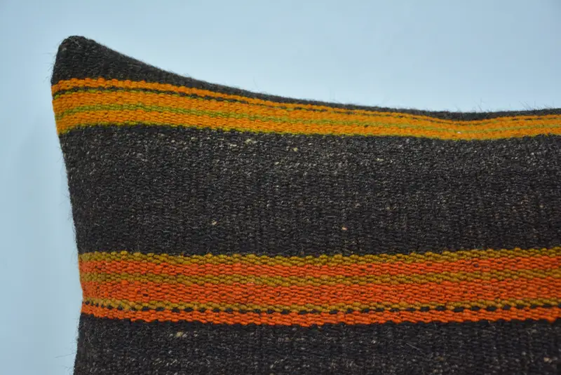 Vintage Cushion, Cushion Cover, Home Decor Pillow, 16x24 Brown Pillow Case, Kilim Cushion Sham, Tribal Pillow Case, Rustic Pillow, Vintage Pillow - 2