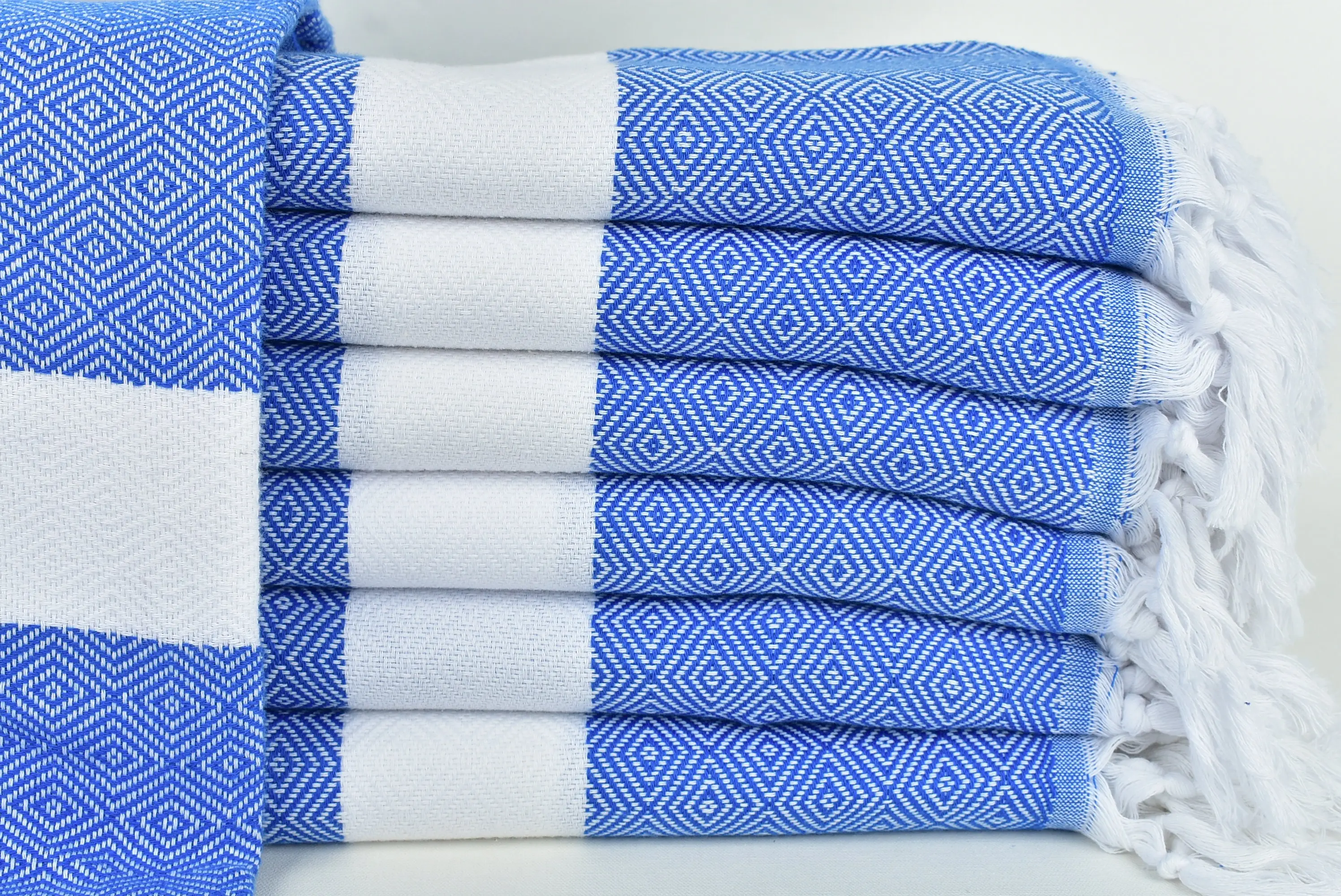 Türk Banyo Havlusu Özel Sax Blue Diamond, 40x71 İnç - 1