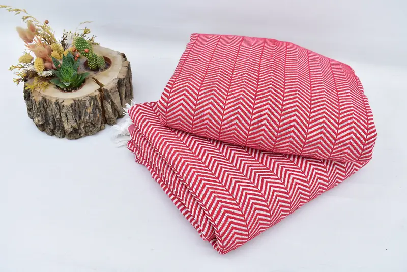 Monogram Blanket, Personalized Gift For Her, 92x76 Cotton Chevron Towel, Decorative Blanket, Custom Blanket, Beach Bachelorette Party Decorations - 3