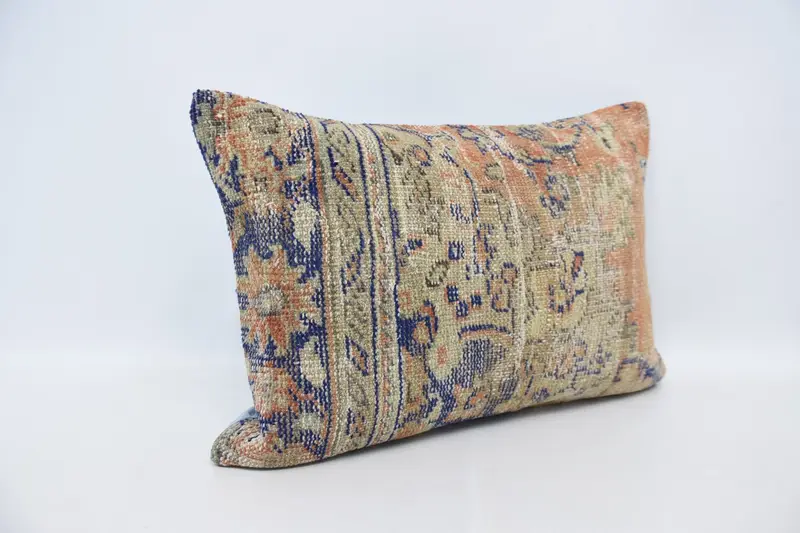 Seat Pillow Case, Home Decor Pillow, Pillow, Turkish Pillow, Tapestry Cushion Cover, 20x28 Orange Cushion Case, Kilim Pillow Cover - 3