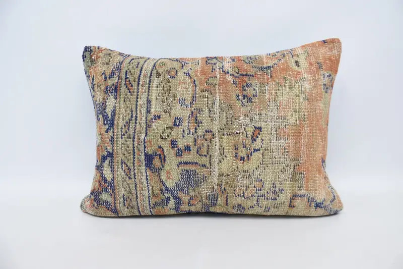 Seat Pillow Case, Home Decor Pillow, Pillow, Turkish Pillow, Tapestry Cushion Cover, 20x28 Orange Cushion Case, Kilim Pillow Cover - 1