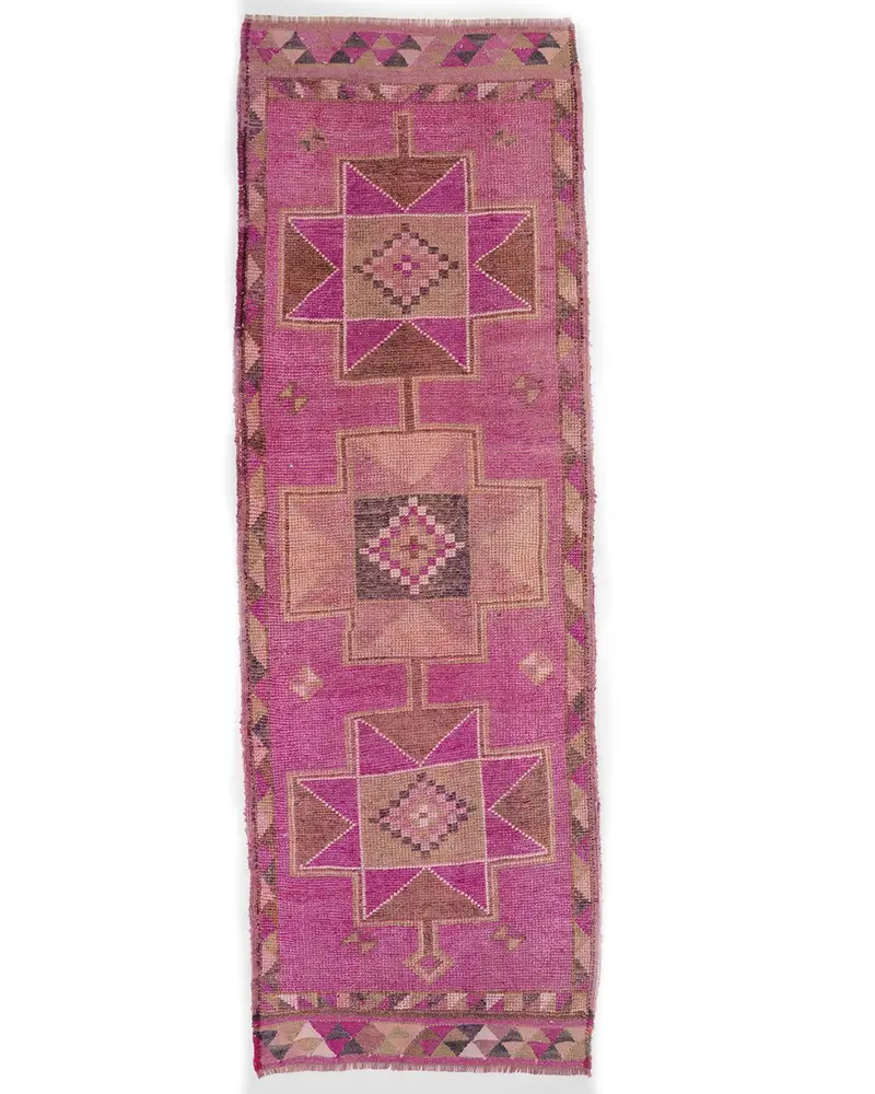 Pembe Kamuflaj Halı, 3,2x9,7 ft Şık Ev Dekoru