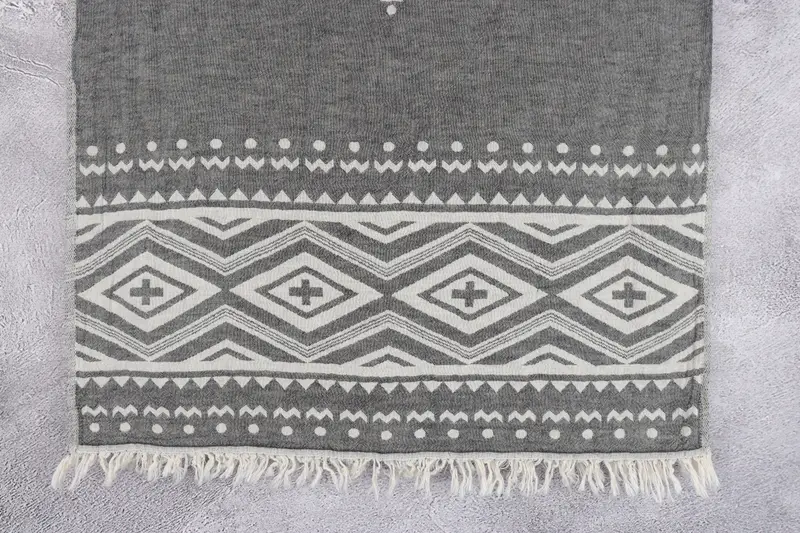 Kitchen Towel Aztec Patterned Napkin, Organic Black, 24x40 Inches