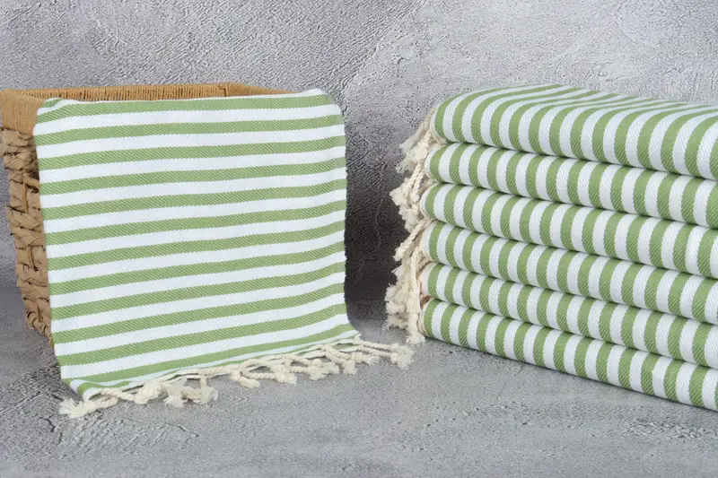Bathroom Towels, Personalized Gift, Turkish Tea Towel, Turkish Towel Monogram, Gift For Her, 40x18 Cotton Striped Towel, Guest Towel, Gift For Bride - 3