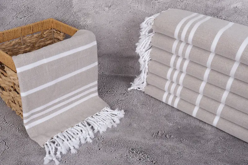 Monogram Turkish Towel, 70x40 Cotton Striped Towel, Personalized Bridesmaid Gift, Valentines Day Gift For Him, Beach Wedding Favor, Bridesmaid Gift - 3