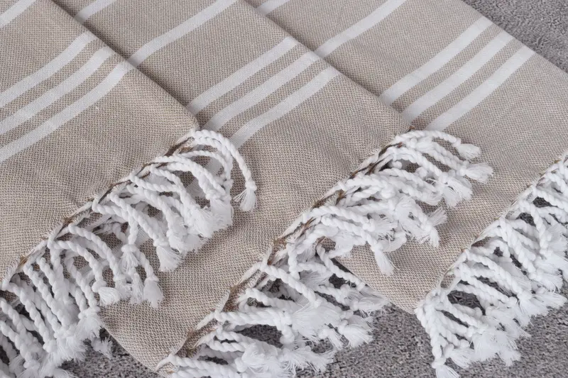 Monogram Turkish Towel, 70x40 Cotton Striped Towel, Personalized Bridesmaid Gift, Valentines Day Gift For Him, Beach Wedding Favor, Bridesmaid Gift - 5