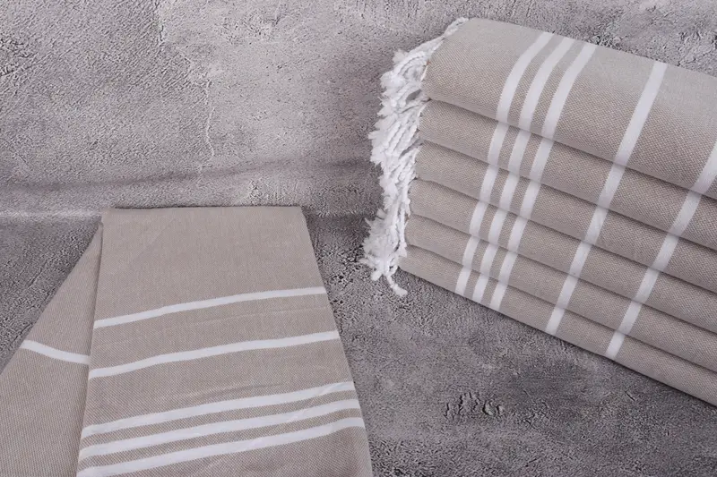 Monogram Turkish Towel, 70x40 Cotton Striped Towel, Personalized Bridesmaid Gift, Valentines Day Gift For Him, Beach Wedding Favor, Bridesmaid Gift - 2