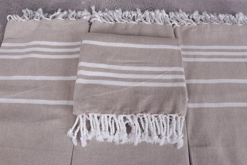 Monogram Turkish Towel, 70x40 Cotton Striped Towel, Personalized Bridesmaid Gift, Valentines Day Gift For Him, Beach Wedding Favor, Bridesmaid Gift - 4