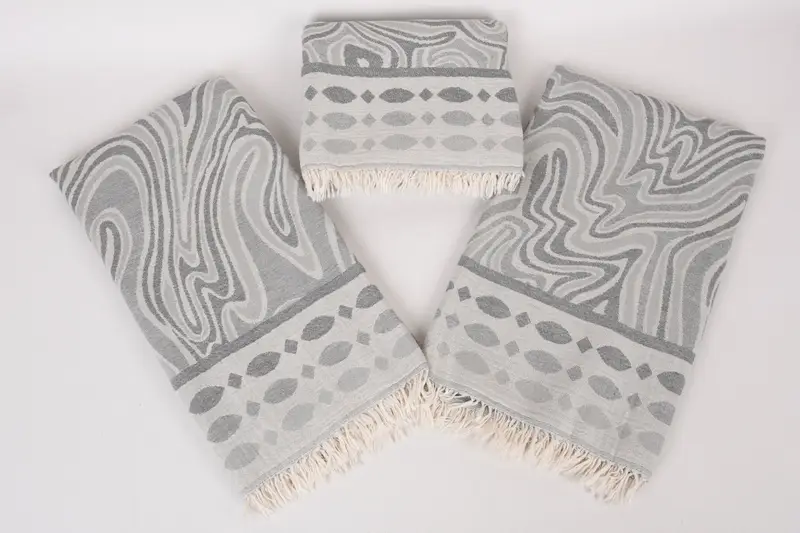 Decorative Towel, 70x40 Cotton Geometric Towel, Handmade Gift, Bachelor Party Favors, Gifts For Him, Turkish Towel Set, Personalized Turkish Towel - 7