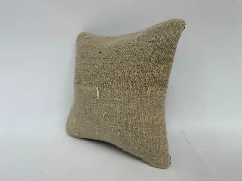 Interior Designer Pillow, 12x12 Beige Pillow Sham, Pillow Sham, Ottoman Cushion Case, Luxury Pillow Case, Kilim Cushion Sham, Boho Pillow - 4