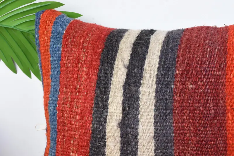 Bolster -Wurfkissen -Hülle, 12x24 Rote Kissengehäuse, Boho -Kissenscheinabdeckung, Vintage -Kissen, Kissenbezug, antike Kissen - 2