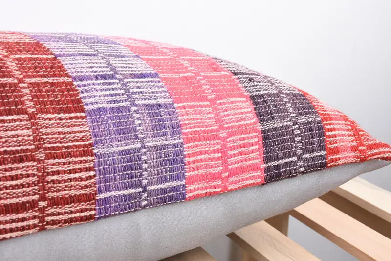 Kilim Pillow Cover, Handmade Kilim Cushion, Ethnical Kilim Rug Pillow, Accent Throw Cushion Case, Pillow Case, 16x48 Pink Cushion - 7