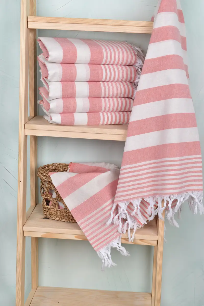 Bridesmaid Proposal Gift, Lightweight Turkish towel, Custom Bath Towel, Bridal Shower Gift, 68x36 Cotton Striped Towel, Bachelorette Party Gifts - 3