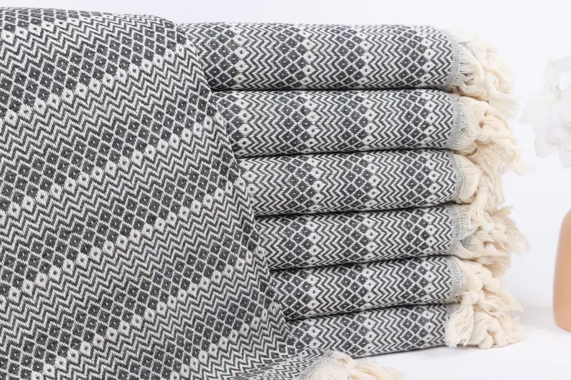 Turkish Towel Beach, Travel towel, Bachelor Gift, Personalized Bridesmaid Gift, Turkish fouta towel for outdoor use, 70x38 Cotton Diamond Towel - 1