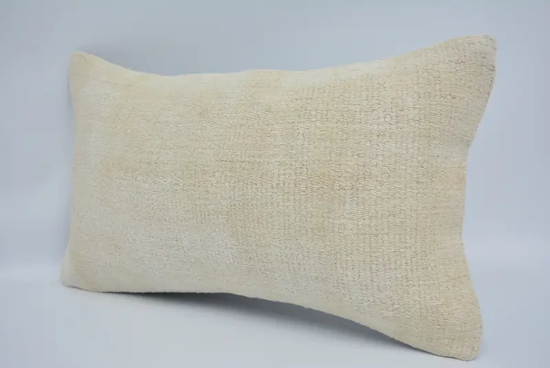 Pillow Sham, Interior Designer Pillow, Vintage Kilim Throw Pillow, Kilim Pillow Cover, 12x20 Beige Cushion Cover, Tapestry Pillow Cover - 4