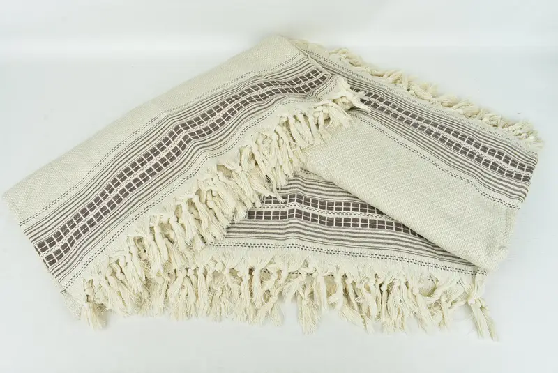 Valentine Day Gift For Her, Custom Blanket, Bachelorette Party Favors, Bedspread, Personalized Bridesmaid Gift, 96x94 Linen Striped Towel - 6