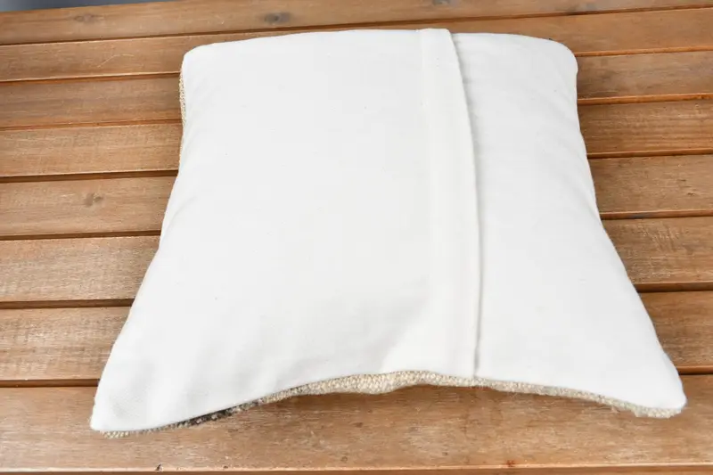 Throw Kilim Pillow, 12x12 Beige Pillow Sham, Interior Designer Pillow, Kilim Pillow Cover, Pillow Case, Neutral Throw Pillow Cover - 5