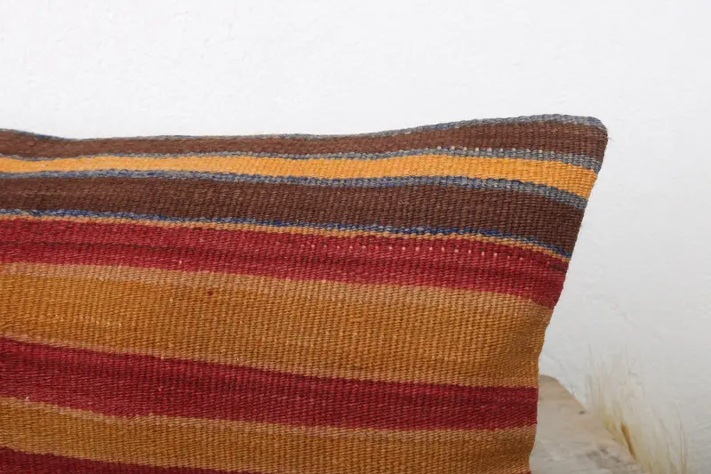 Cushion, 12x24 Orange Cushion Cover, Handmade Kilim Cushion, Garden Cushion Cover, Antique Pillows, Pillow for Sofa, Handmade Throw Cushion Case - 5