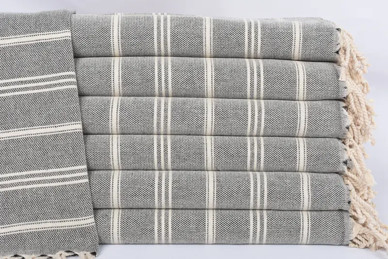 38x24 Cotton Striped Towel, Custom Wedding Gift From Bridesmaid, Wedding Favors, Best Friend Gift Ideas, Personalized Gift, Monogram Hand Towel - 1