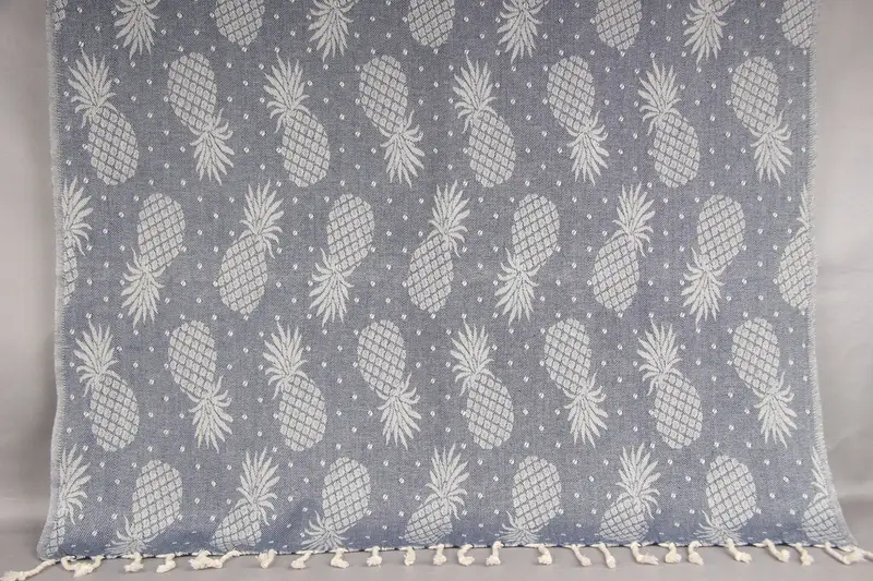 Gift Towel, 80x40 Cotton Pineapple Design Towel, Turkish hand towel, Summer Gift Ideas, Personalized Turkish Towel, Bridesmaid Gift Towel - 1