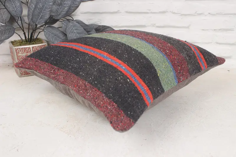 Pillow for Couch, Turkish Rugs Pillow, Vintage Kilim Pillow, Kilim Pillow Cover, Wholesale Pillow Case, Pillow Sham, 16x16 Brown Cushion Cover - 6