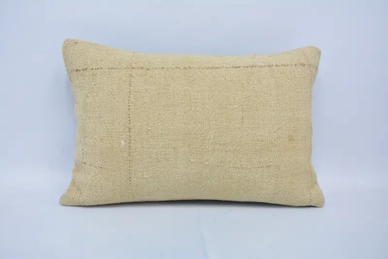 Kilim Pillow Cover, Custom Cushion, Handmade Kilim Cushion, Cushion Cover, Authentic Cushion Cover, Turkish Kilim Pillow, 16x24 Beige Cushion Cover - 1