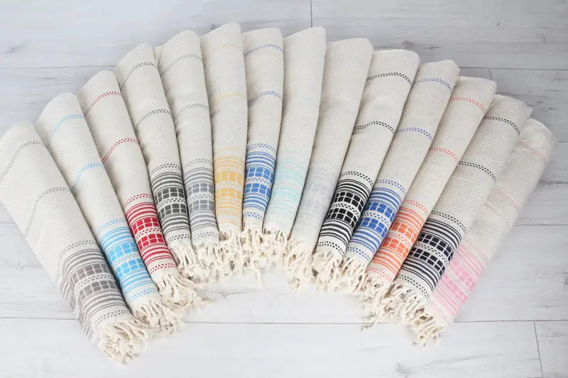 40x20 Linen Striped Towel, Valentine Day Gift For Her, Personalized Hand Towel, Personalized Dish Towel, House Warming Gift, Custom Hand Towel - 7