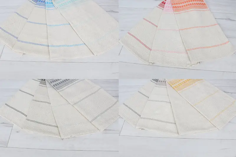 40x20 Linen Striped Towel, Valentine Day Gift For Her, Personalized Hand Towel, Personalized Dish Towel, House Warming Gift, Custom Hand Towel - 8