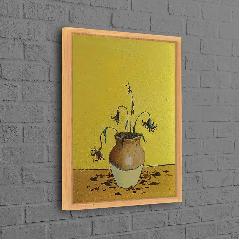 Elegant Printed Canvas: Banksy Flower, Sunflower, Abstract Oil Art