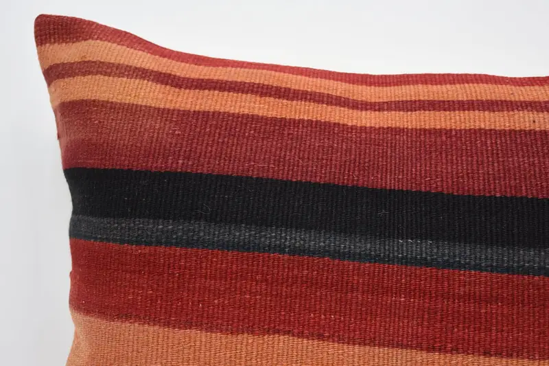 Interior Designer Pillow, Boho Throw Pillow Sham, 24x24 Red Cushion Cover, Kilim Cushion Sham, Pillow Case, Handmade Kilim Cushion - 2
