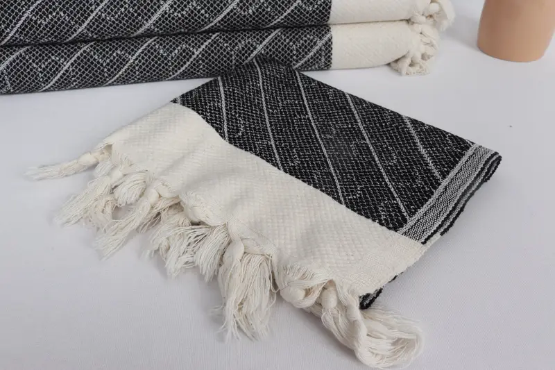 Embroidery Towels, 36x18 Cotton Geometric Towel, Summer Gift, Wedding Hand Made Gift, Turkish Hand Towel, Personalized Gift, Small Bath Towels - 5