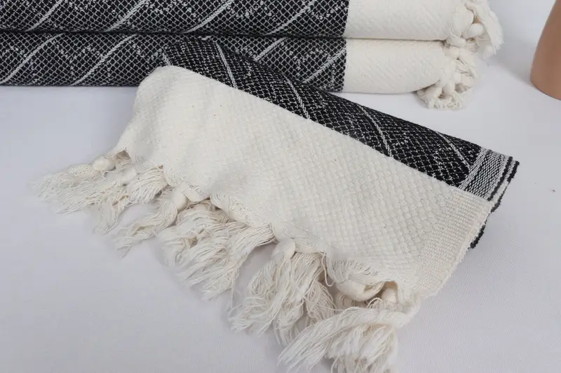 Embroidery Towels, 36x18 Cotton Geometric Towel, Summer Gift, Wedding Hand Made Gift, Turkish Hand Towel, Personalized Gift, Small Bath Towels - 4